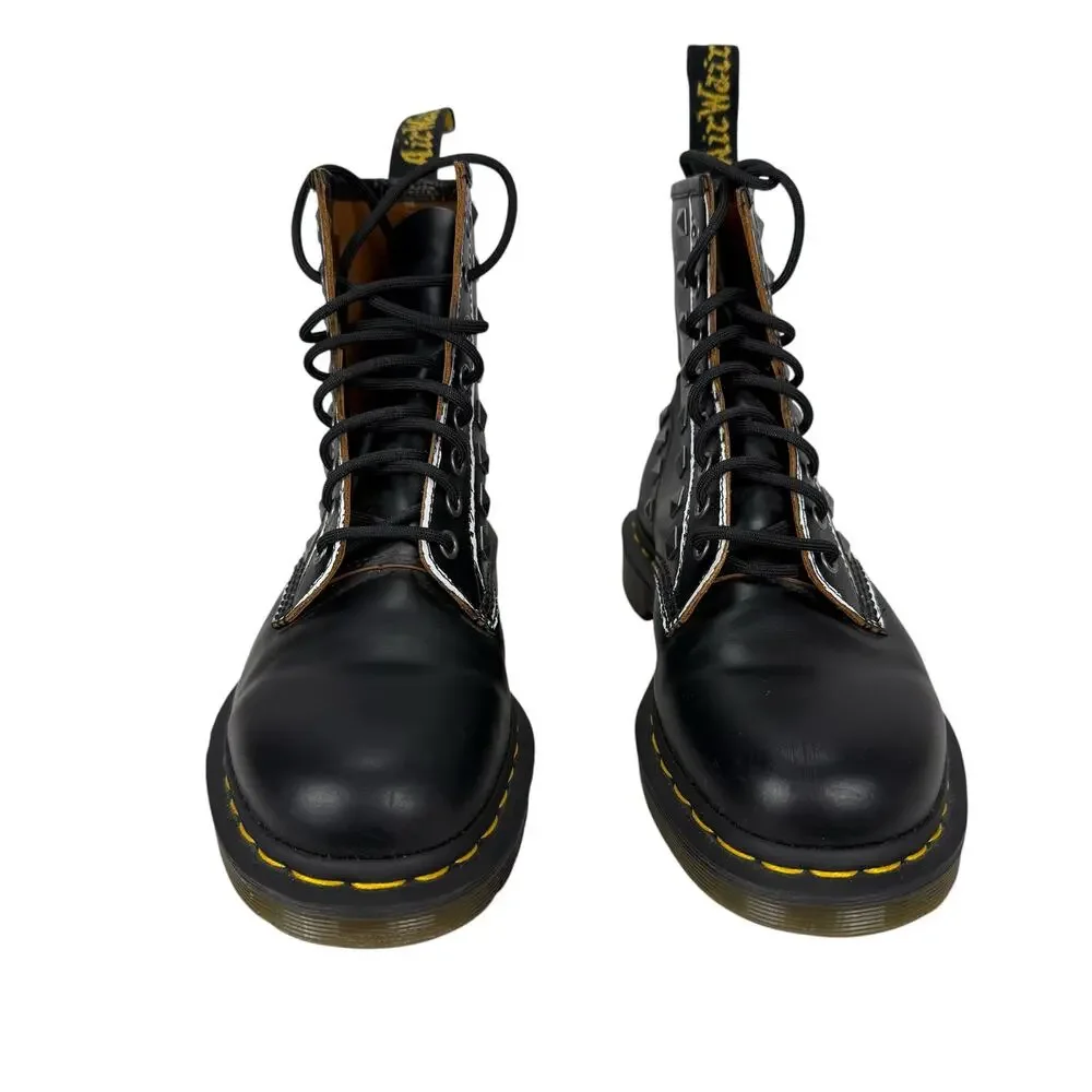 Dr. Martens Women's 1460 8-Eye Stud Black Boots Size 8